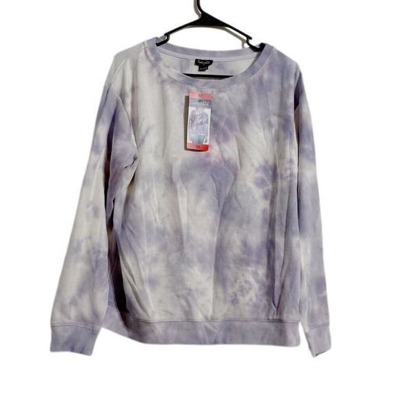 Splendid Lavender Tie Dye Waffle Knit Pullover Sweatshirt – Size M – NWT - Picture 1 of 6